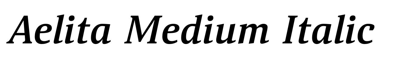 Aelita Medium Italic